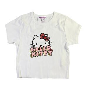 Hello Kitty x Forever 21 Glitter Graphic Baby Tee NWT - S